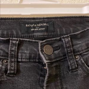 Banana Republic Women's High Rise Skinny Jeans - Black